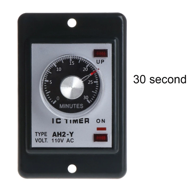 

Power On Delay Timer High Accuracy Time Relay Device 1/10/30 Seconds 10/30 Minutes AC 110V AH2-Y