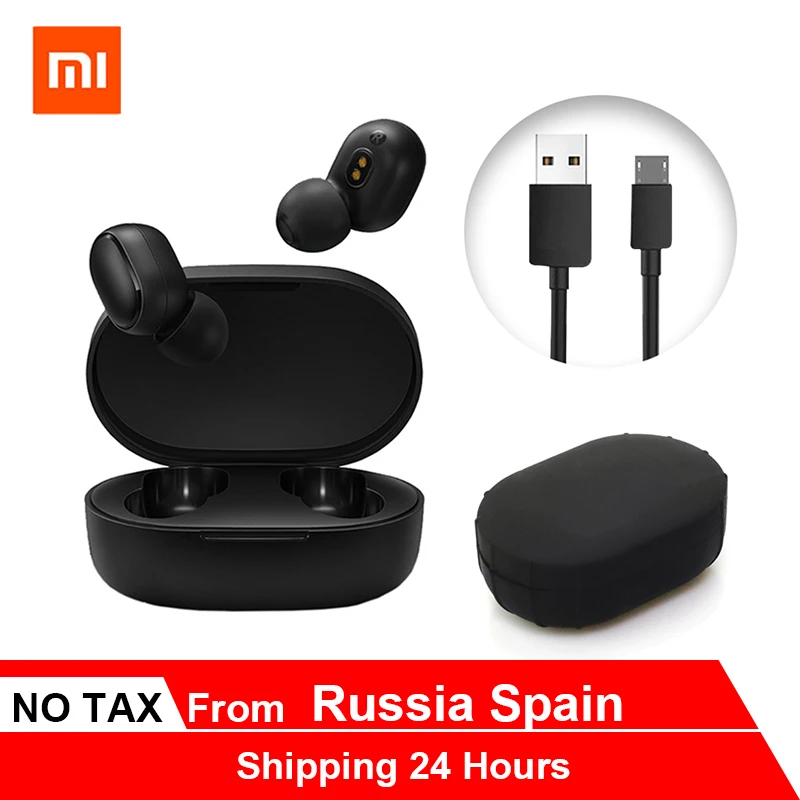Xiaomi Redmi Airdots TWS Bluetooth стерео наушники с басами BT 5,0 Eeadphones с микрофоном, наушники с поддержкой AI