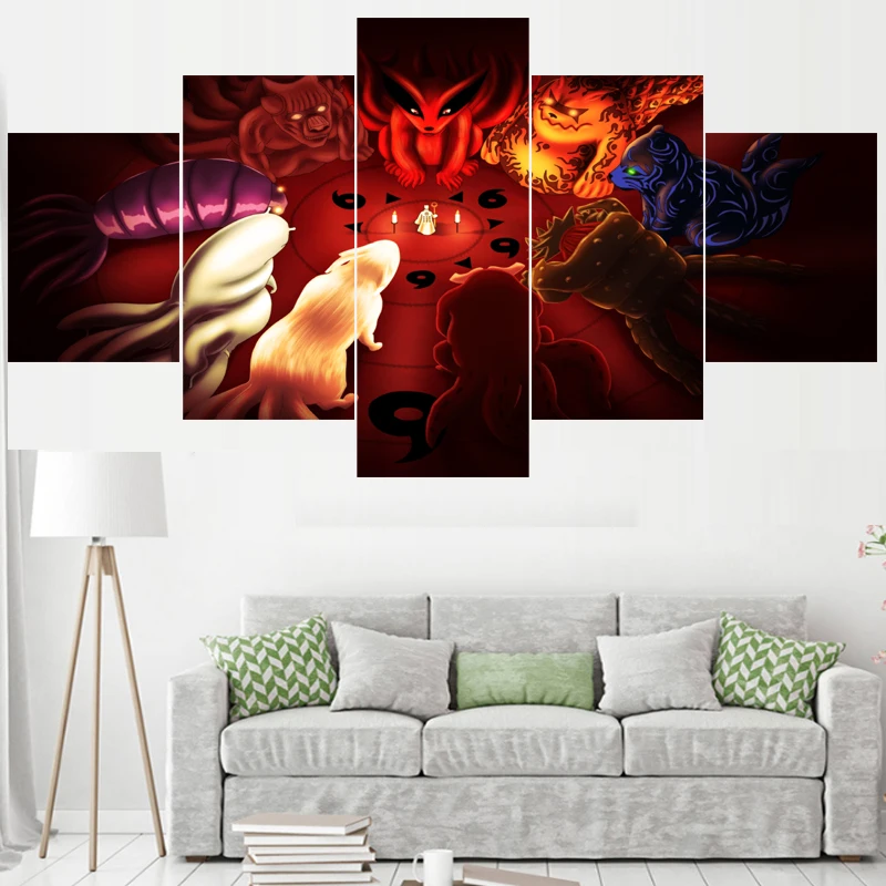 Мультфильм Наруто девять зверей картины для спальни стены искусства домашний