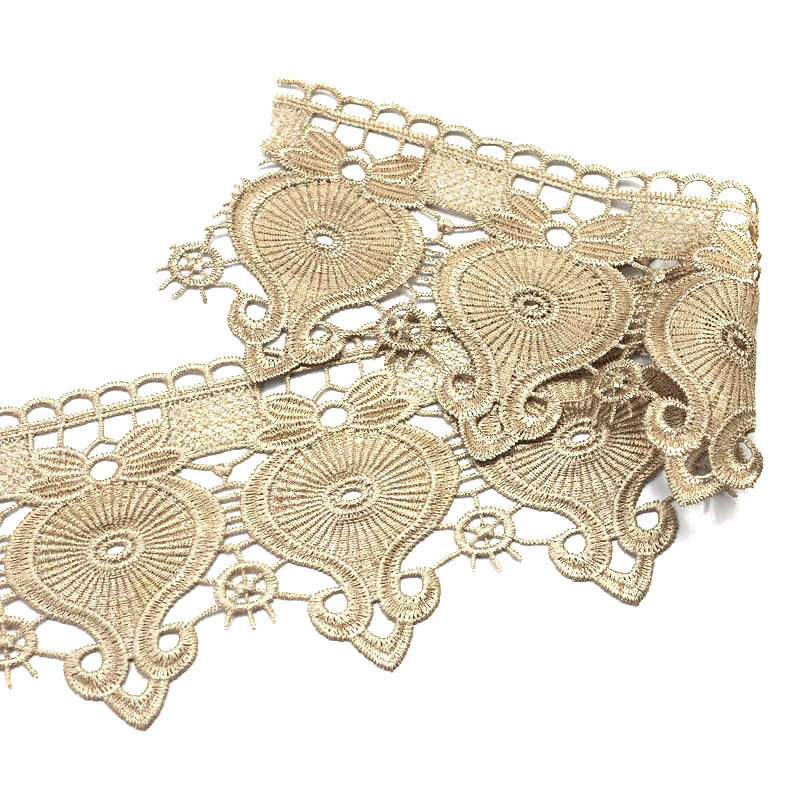 

7 yds 12cm Embroidered Quality Lace Ribbon Trims for Costumes Sofa Home Textiles Curtain Lace Trimmings Dress Applique Polyester