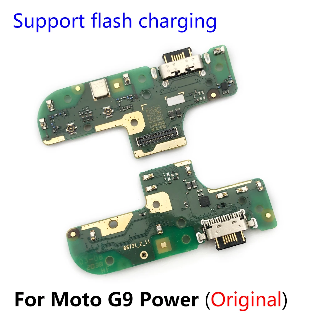 original new usb charging connector flex cable with mic microphone mobile phone parts for moto g9 power free global shipping