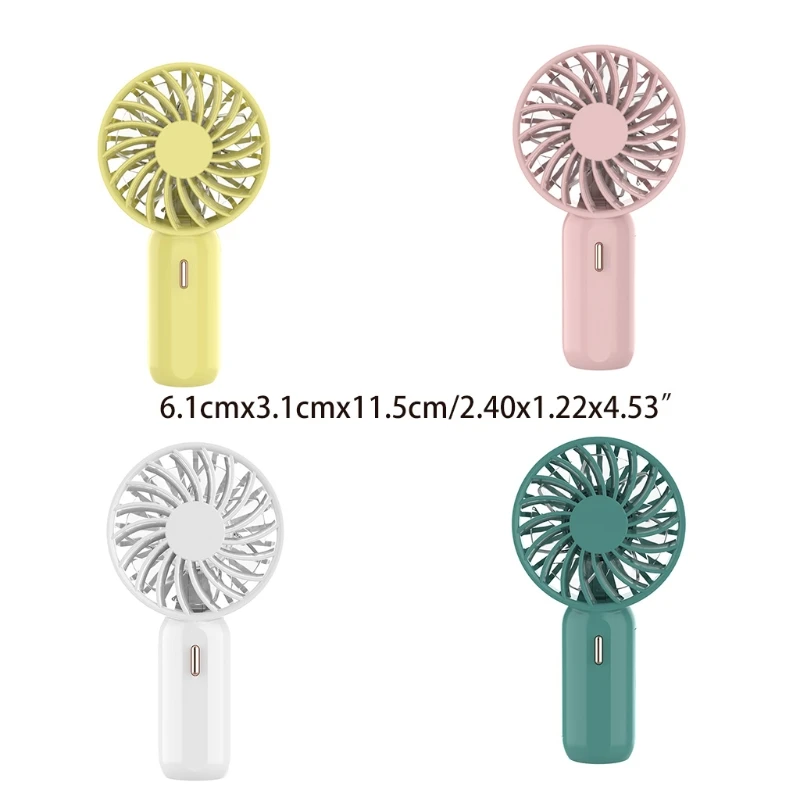 

USB Handheld Portable Fan Mini 7 Blades Fan With LED Atmosphere Light for Home