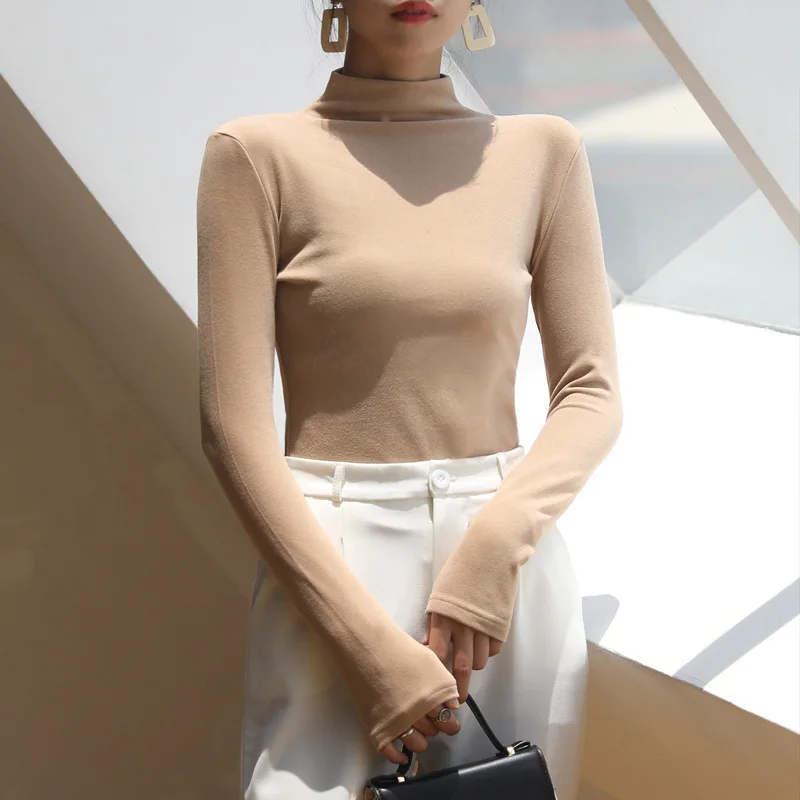 

Spring Casual Long Sleeve Thin Pullover Woman Winter Clothes Jumper Slim Women's Sweater Cheap Pull Top Base Lining Fashion