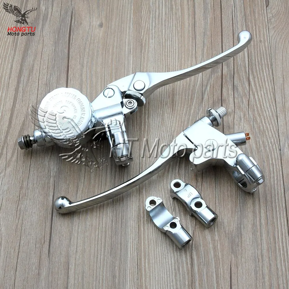 Хром Ретро Универсальный 7/8 &quotрычаг сцепления Главный тормозной цилиндр для Ducati