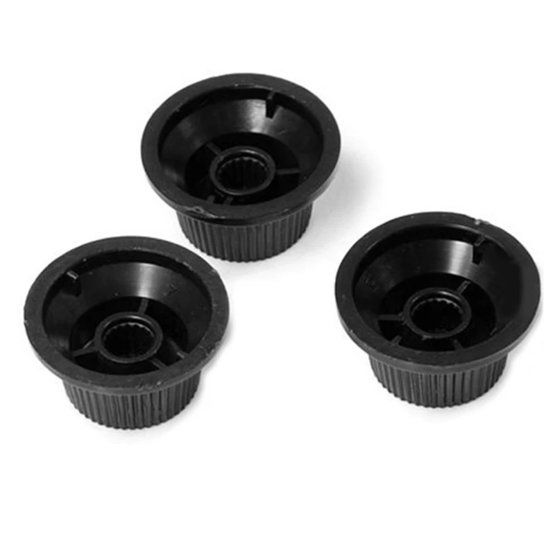 

1set 1 Volume+ 2 Tone Knob Button Electric Guitar Potentiometer Cap Hat For FD Bottom Black
