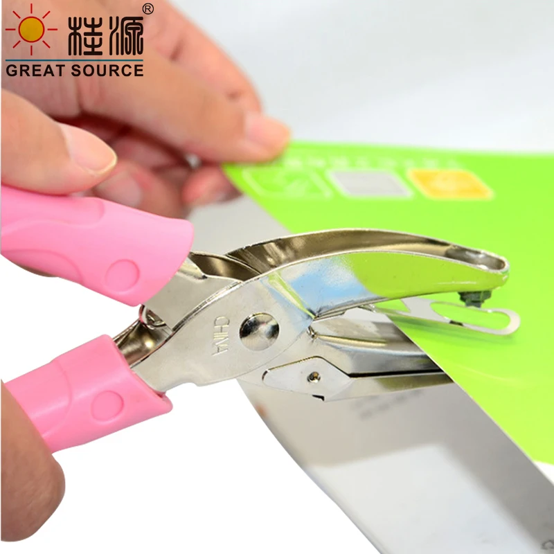 Manual Hole-Punch Device Shaped Hole  Punch Device For Paper Card Punch Single Hole(12PCS)