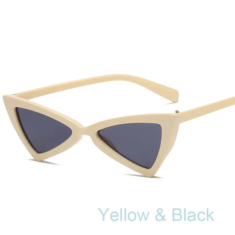 Леопардовый принт Tringle форма сексуальные винтажные маленькие женские солнцезащитные очкив ретро стиле повседневные брендовые дизайнерские модные очки - Цвет линз: YELLOW BLACK