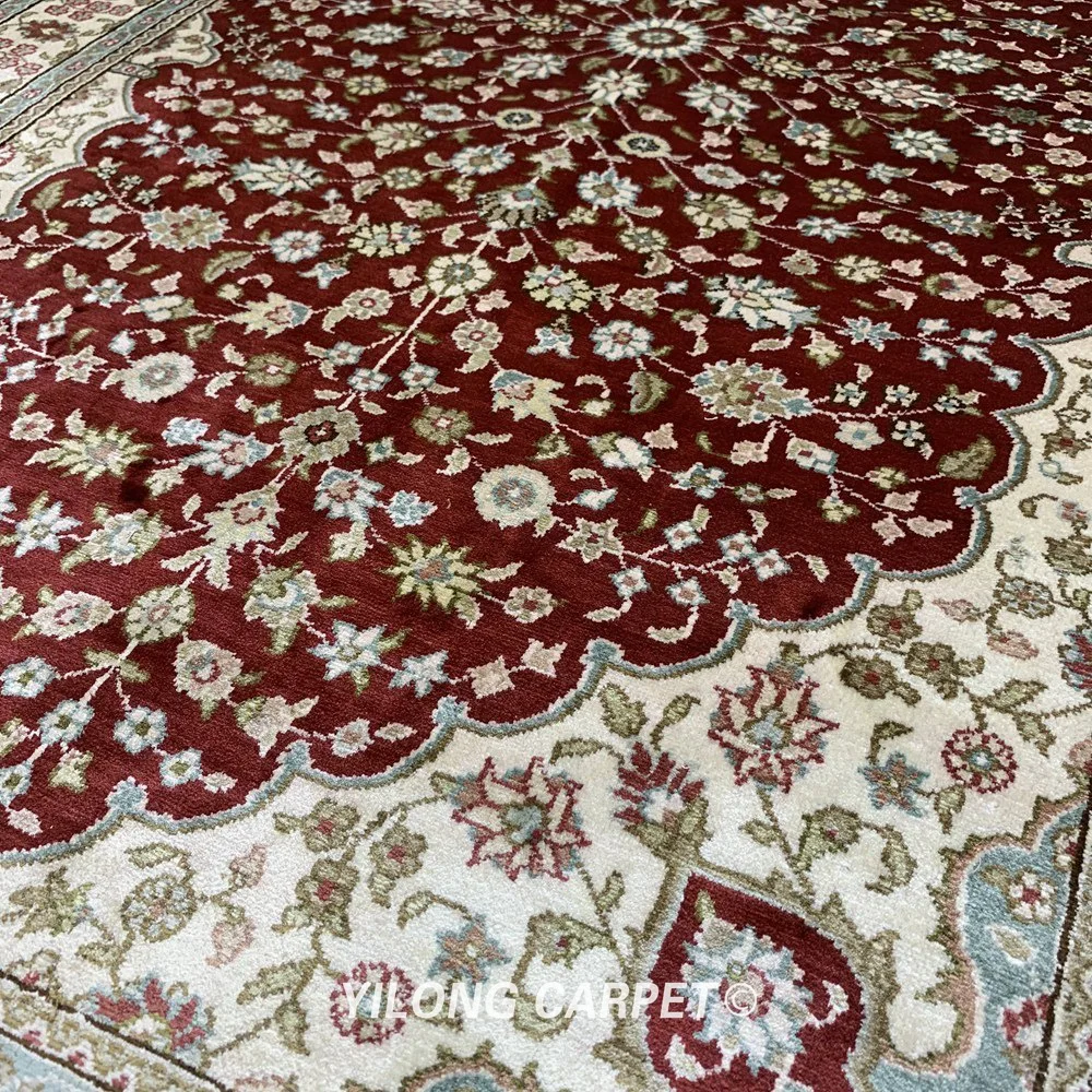 YILONG 3 'x 5' Античный персидский красный ковер для спальни Изысканный