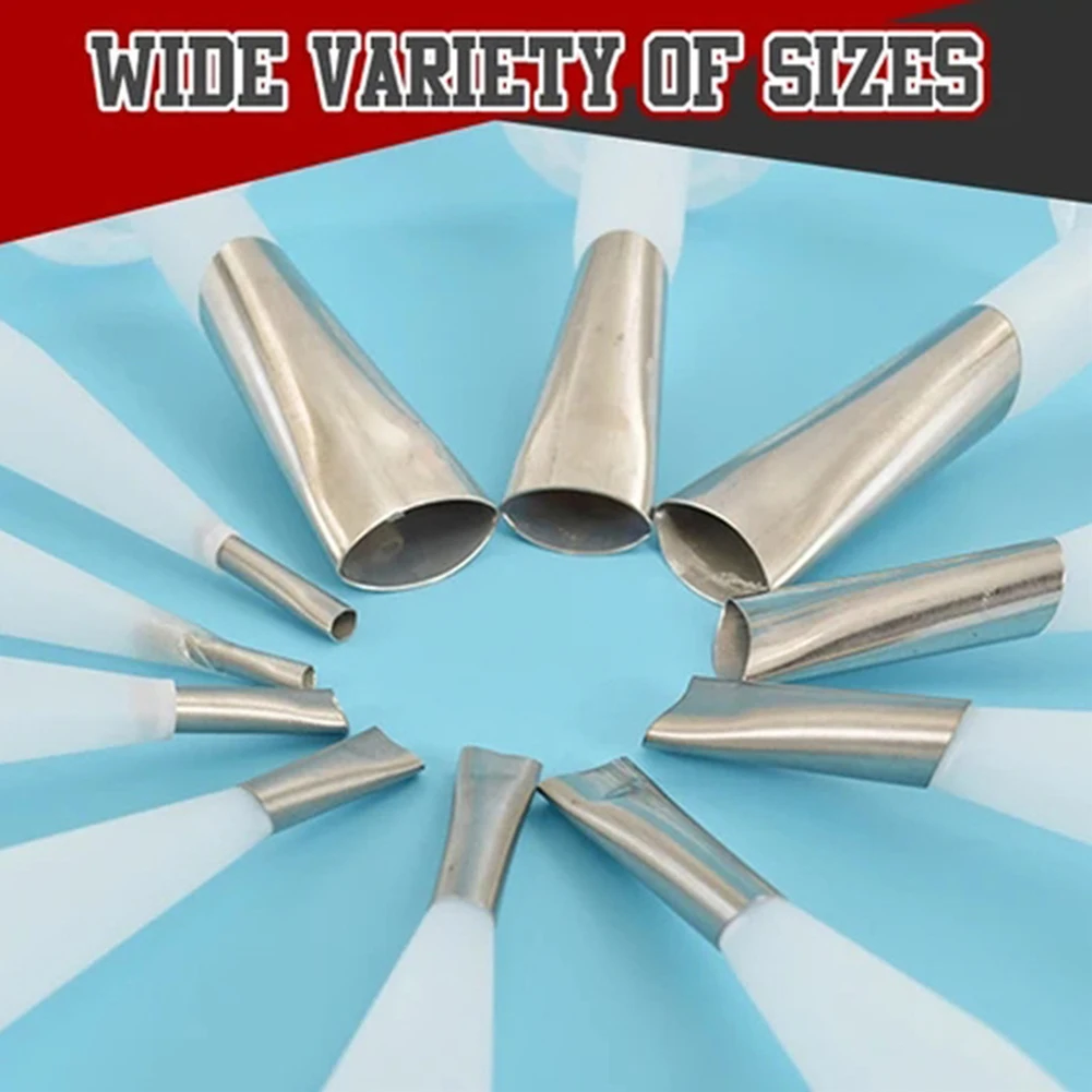 

14pcs/set Applicator Tool Brick Grout Construction Bathroom Joint Filling Kitchen Caulking Nozzle Stainless Steel Detachable