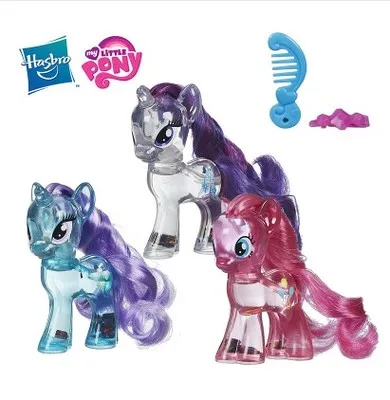 B0357-3PCS Бренд My Little Pony, кристально чистая Радуга, для девочек, Dash, Пинки Рарити, игрушки для детей, подарок на день рождения, Bonecas - Цвет: B0357-3PCS