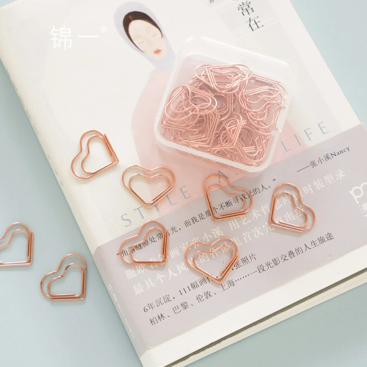 

Planner Accessories 20 PCS/Box Rose Gold Love Paper Clips Multifunctional Korean Kawaii Stationery Bookmarks