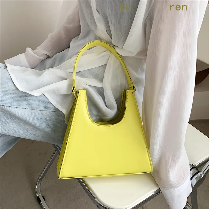 

New Small Simple PU Leather Shoulder Crossbody Bag for Women 2021 Summer Fashion Handbags and Purses Travel Totes