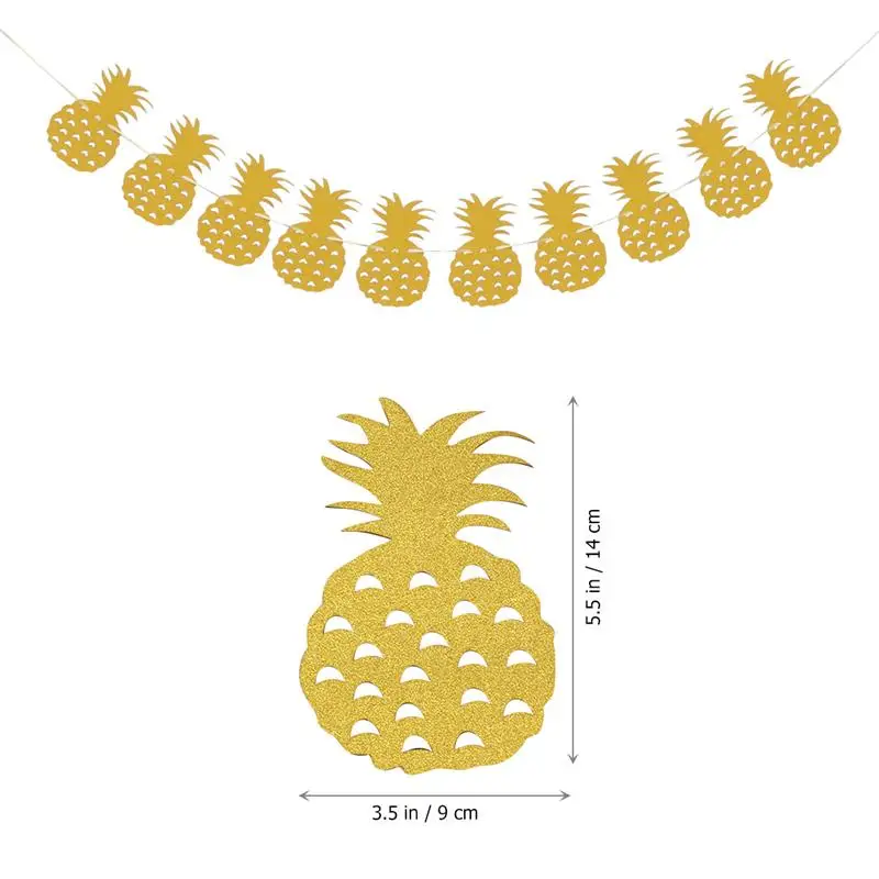 Гавайская тропическая вечерние гирлянда блеск ананас знамя флаги висит декор