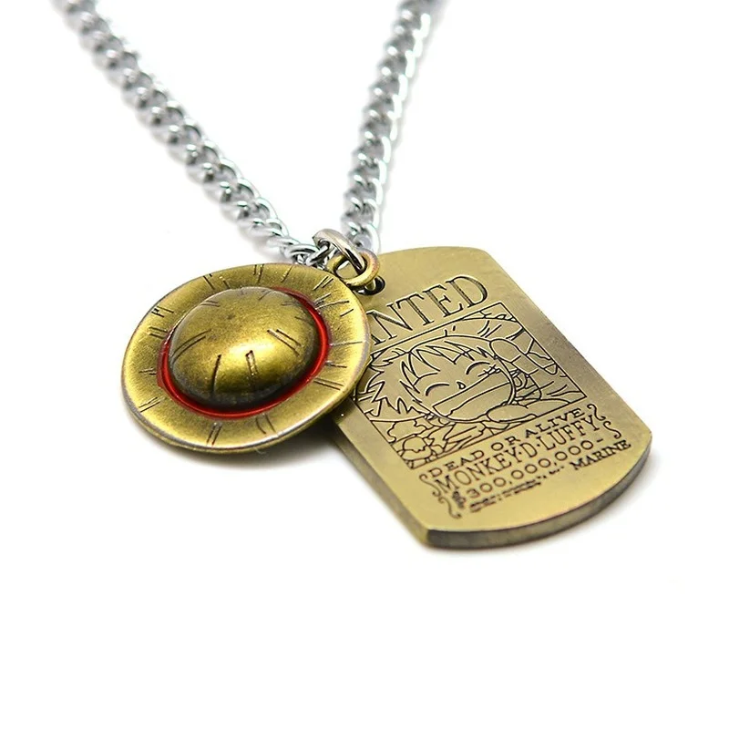 

ONE PIECE Necklace Monkey D. Luffy Trafalgar·Law Anime Figure Model Toy Pendant Necklace Friendship Jewelry Choker Accessories