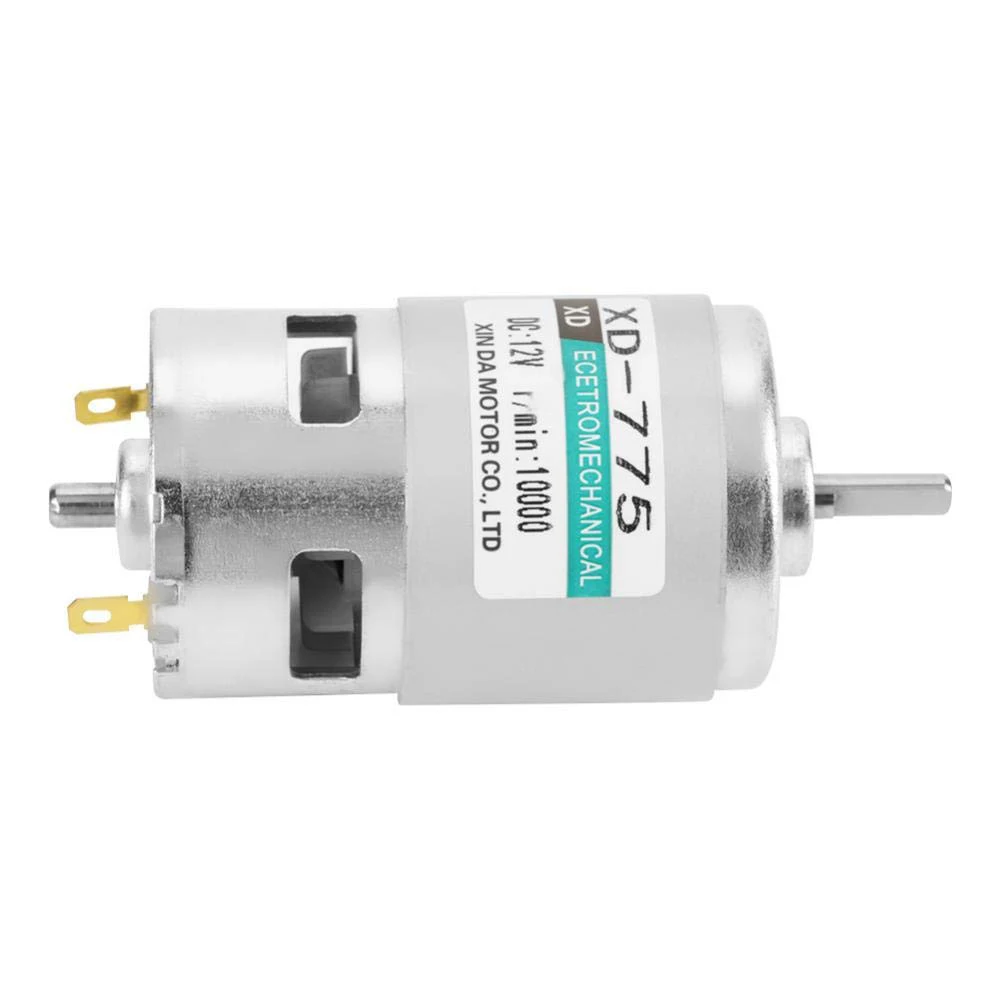 

2Pcs XD-775 24V Brush Dc Motor High Speed High Torque Low Noise Double Ball Bearing Metal Gears Motor