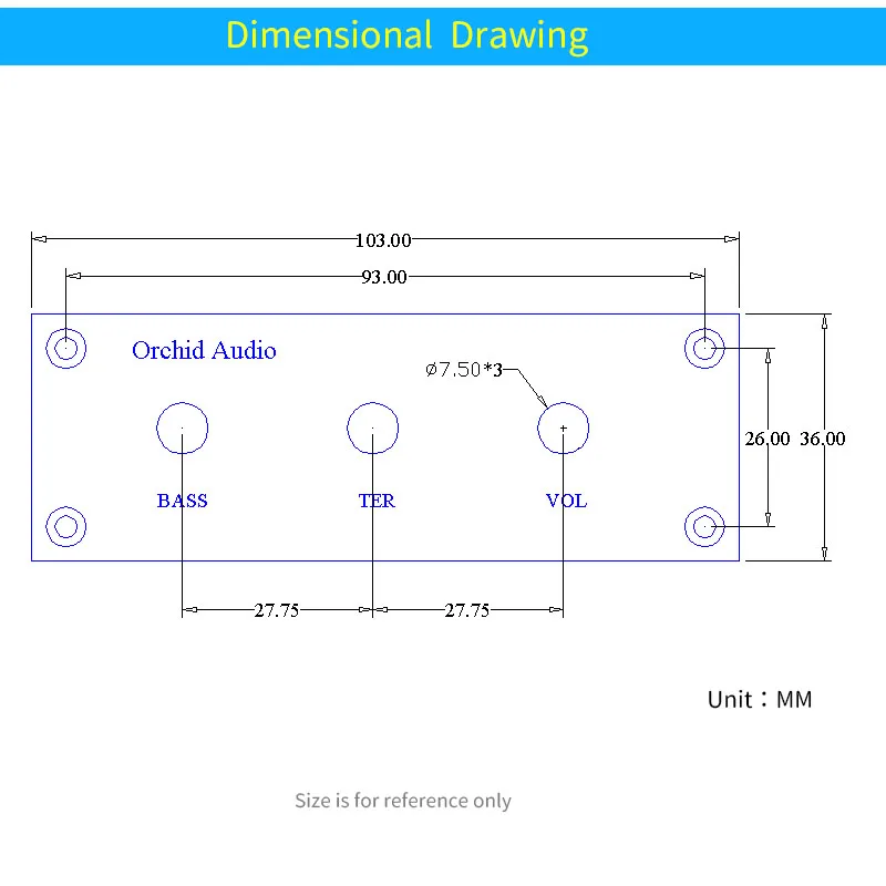 UNISIAN панель усилителя оптической линии потенциометр фиксированная Шасси Панель