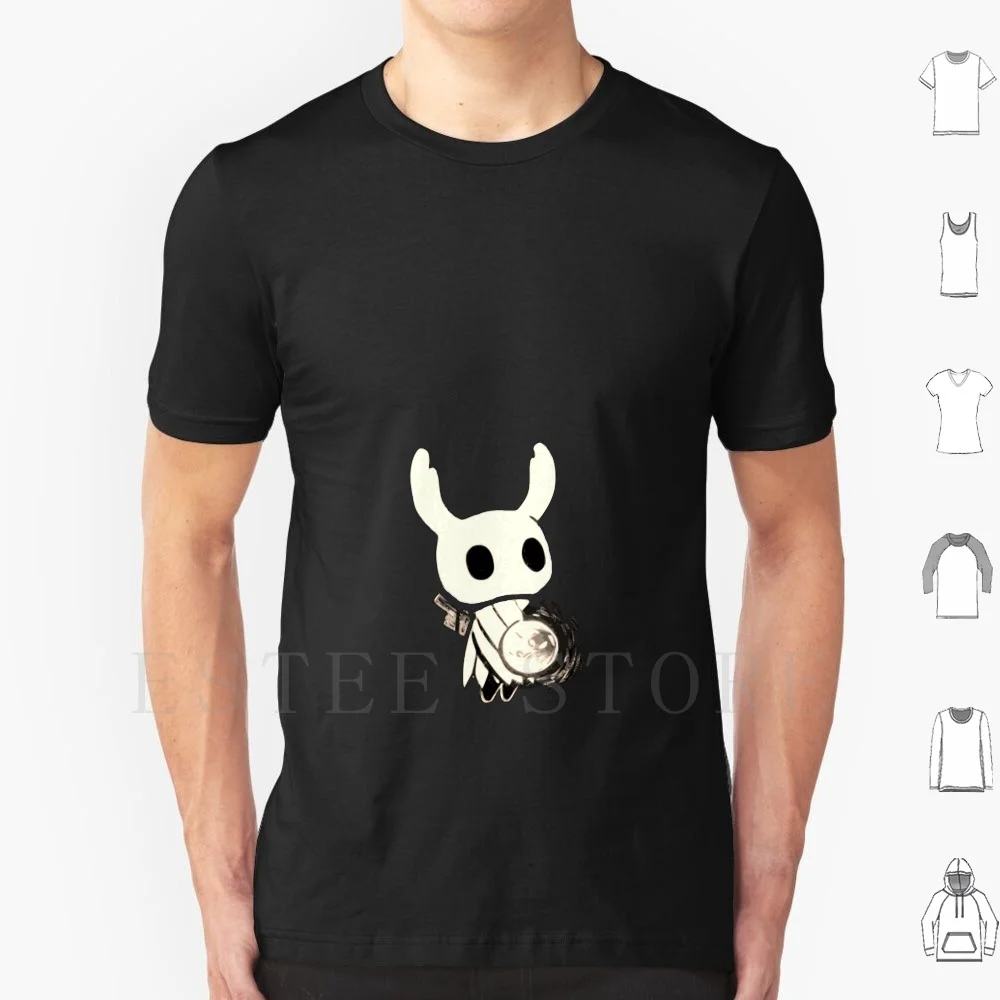

The Knight of Hollow Knight-черно-белая футболка с рисунком, хлопковая Футболка с принтом Knight Hollow The Knight, видеоигра Indie