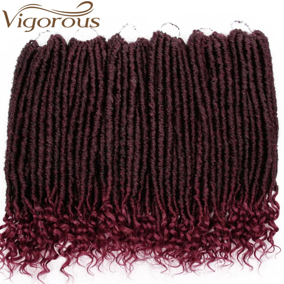 Энергичные искусственные локоны в стиле Crochet косички 16 20 дюймов мягкие натуральные синтетические волосы для наращивания 24 стойки/упаковка Goddess Dread Loc Hair