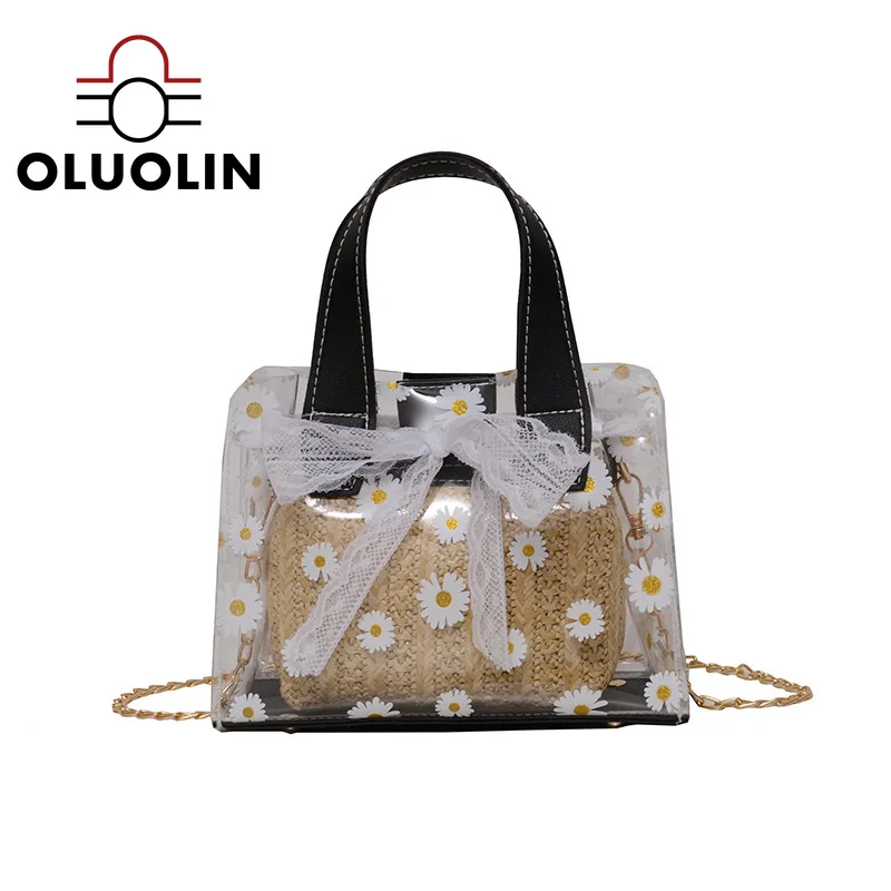 

Summer Transparent Bag Women New Style All-match Long Chain Shoulder/Crossbody Bag Female Fashion Portable Different Size Bags