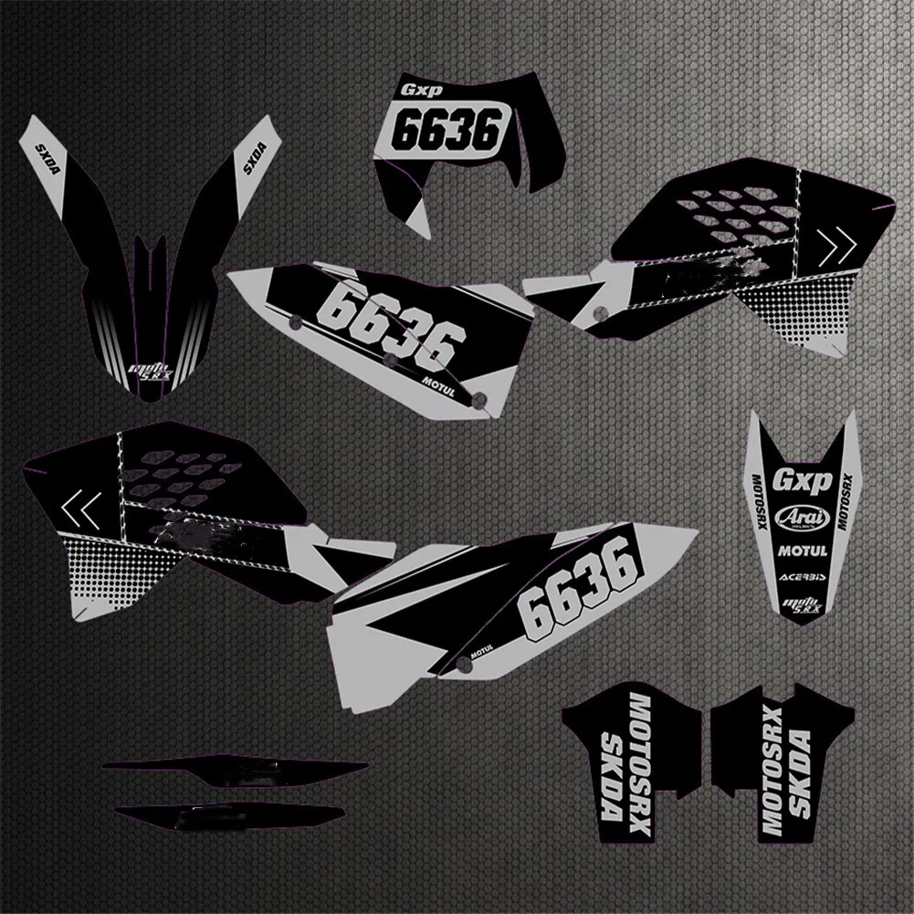 Бесплатные Индивидуальные графические Наклейки для KTM SX SXF 2007 2008 2009 2010 125 200 250-300 EXC