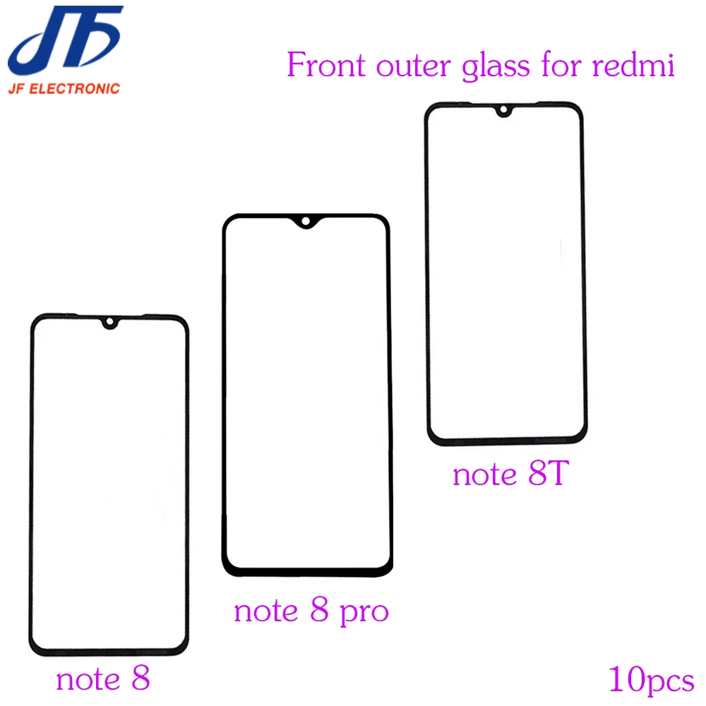 10Pcs For Redmi Note 6 5 7 8 9 Pro 9s 10 10X Laminated OCA Touch Screen LCD Front Outer Glass Lens | Мобильные телефоны и