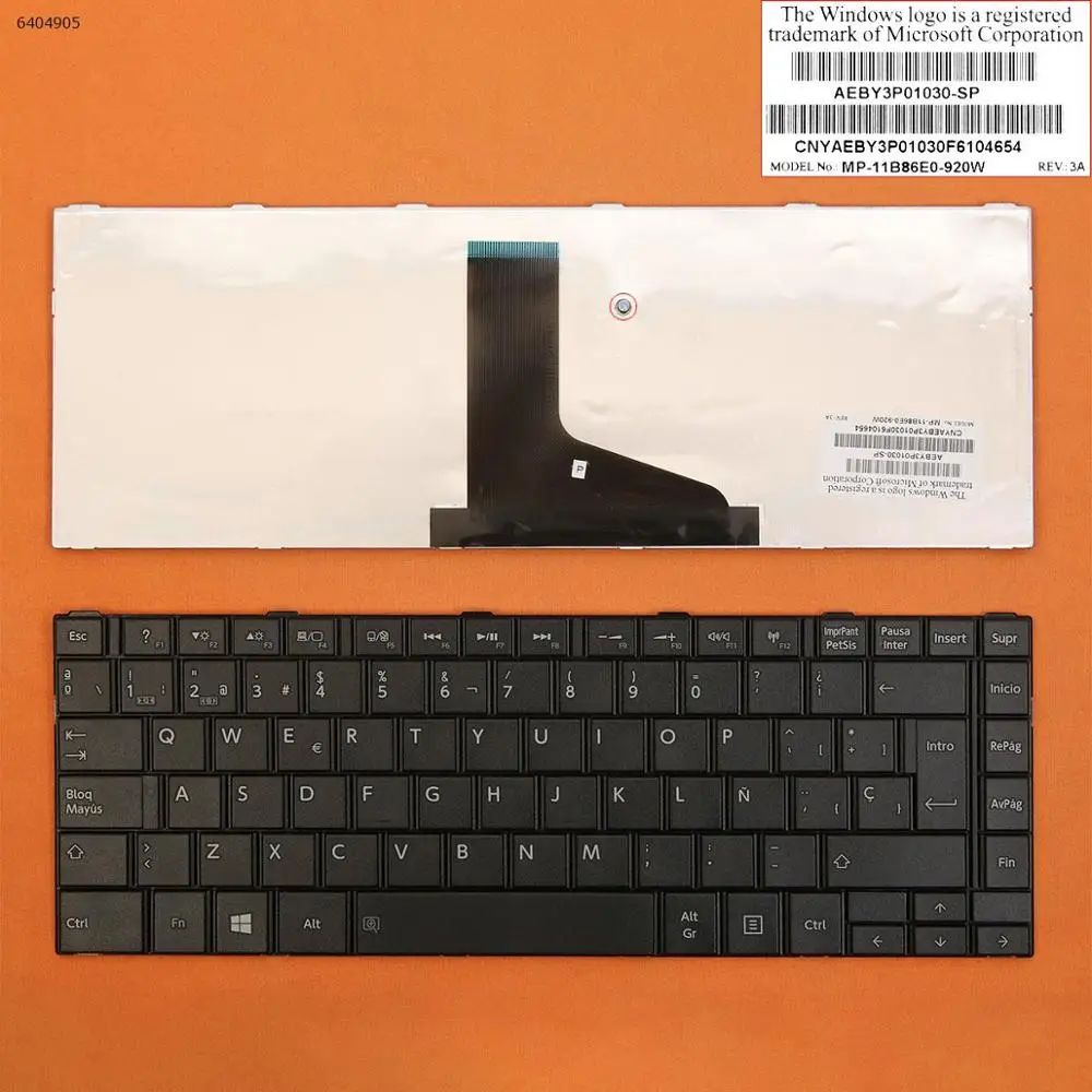 Клавиатура для ноутбука TOSHIBA C805 C840 C840D C845 C845D черная WIN8 | Компьютеры и офис