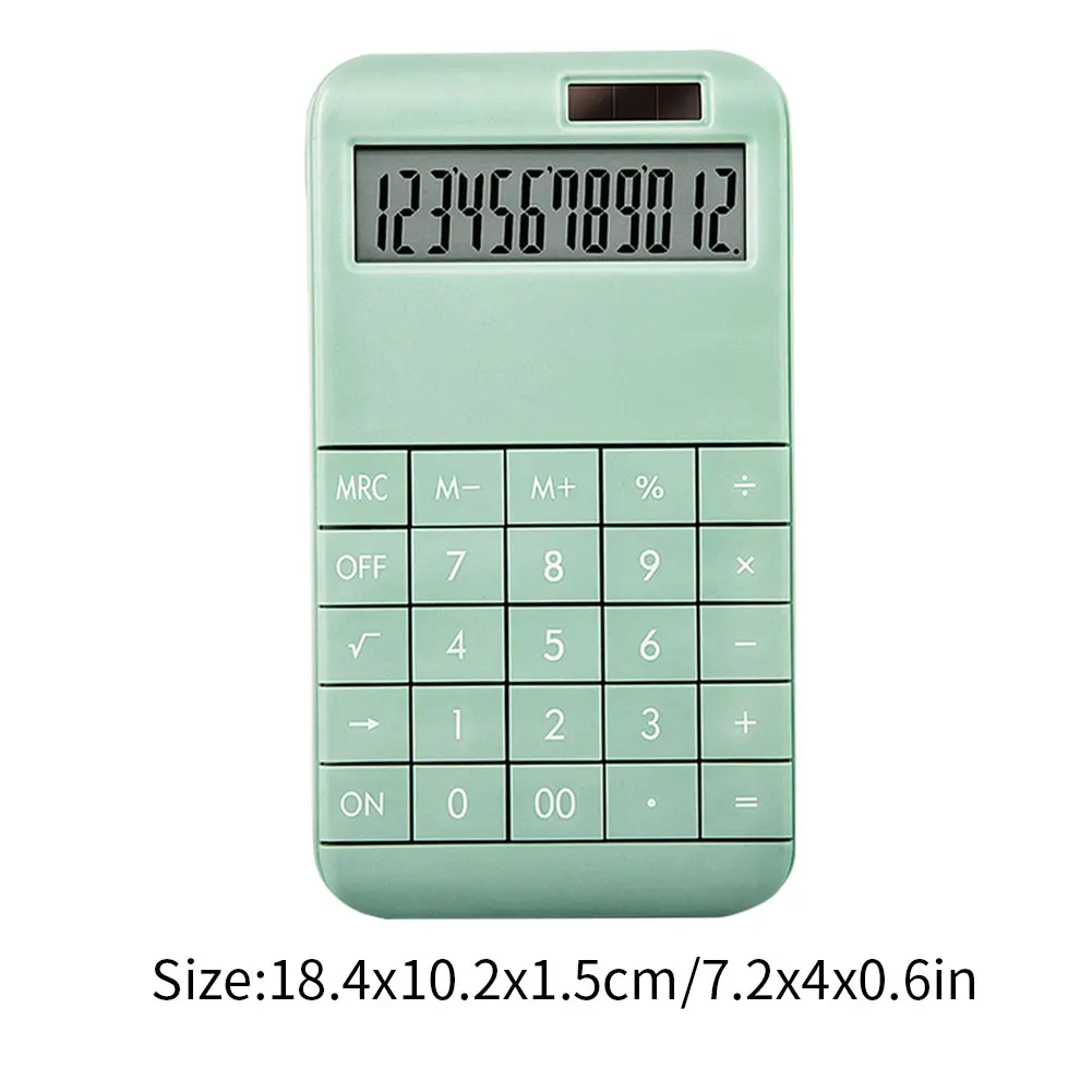 

Desktop Calculator with 12 Digit LCD Display Screen for Home Office Use Green