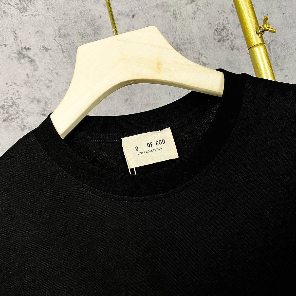 

Grace Of God 6TH Summer Men's Comfortable Simple High Street Hip-Hop Laser Reflective Letters FG Cotton T-Shirt