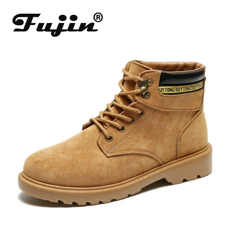 Fujin/женские зимние ботинки Прямая поставка Ботинки на платформе Женские теплые