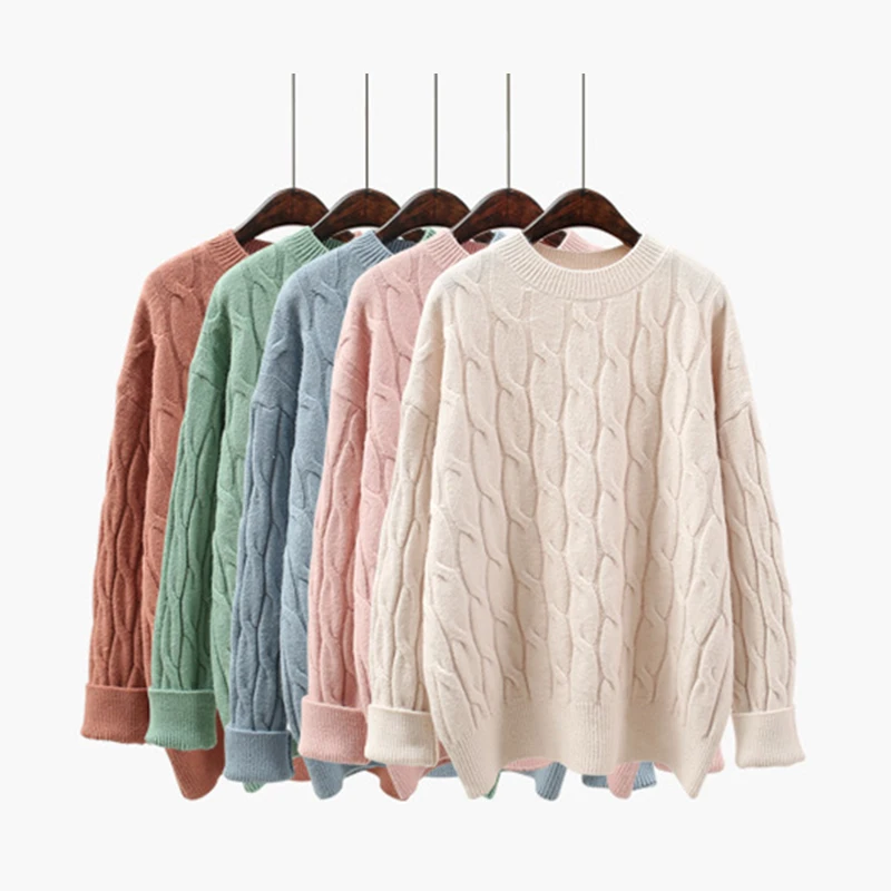 KAI-MO Solid Sweaters Women Autumn Winter Fashion Basic Pullover Female Jumpers Long Sleeve Pull Femme Casual Knitted Top | Женская
