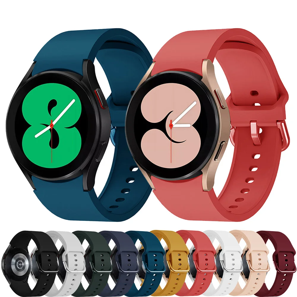 

Ремешок силиконовый для смарт-часов Samsung Galaxy Watch 4 classic, спортивный браслет для Galaxy Watch 4 44 мм 40 мм