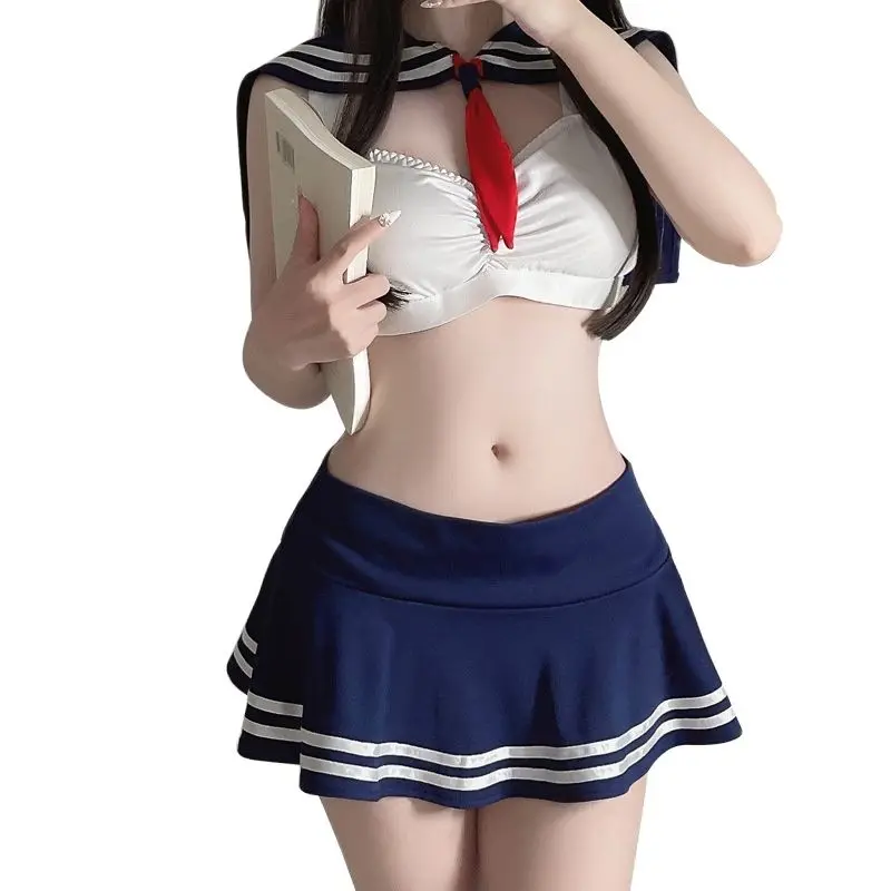

Guiruo autumn and winter fun underwear female sexy three hot no take off student dress role-playing Uniform suit 1522