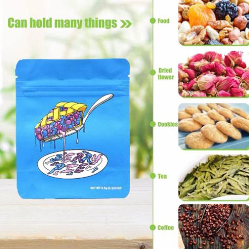 

20 шт. новый печенье сумка многоразового Упаковка Сумка Многоразового-стойкой сумки из фольги на молнии, скрепляющаяся с помощью тепла Запах...