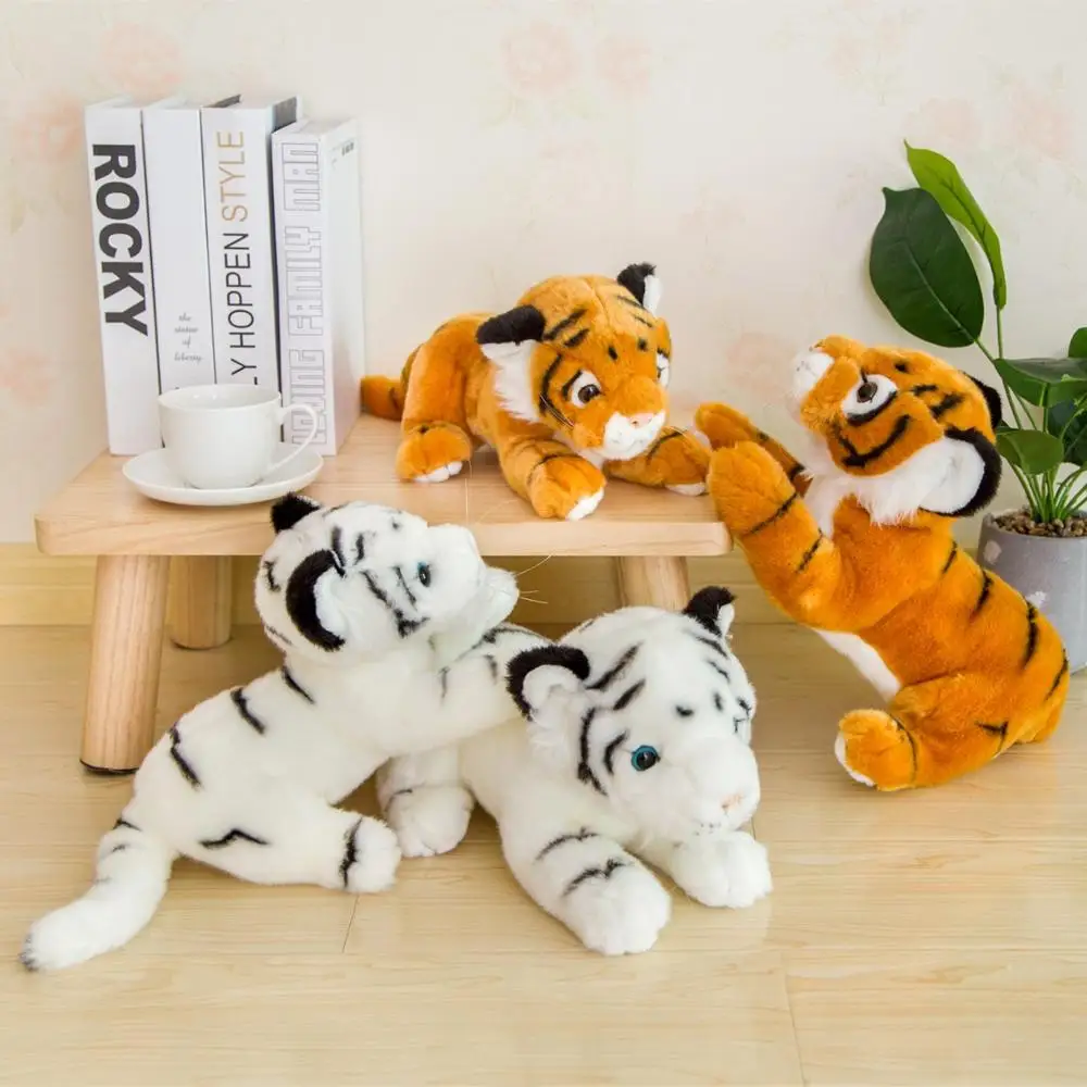

Реалистичные мягкие игрушки, 1 шт., 30/38 см, имитация белого тигра, Ягуара, детские подарки на день рождения
