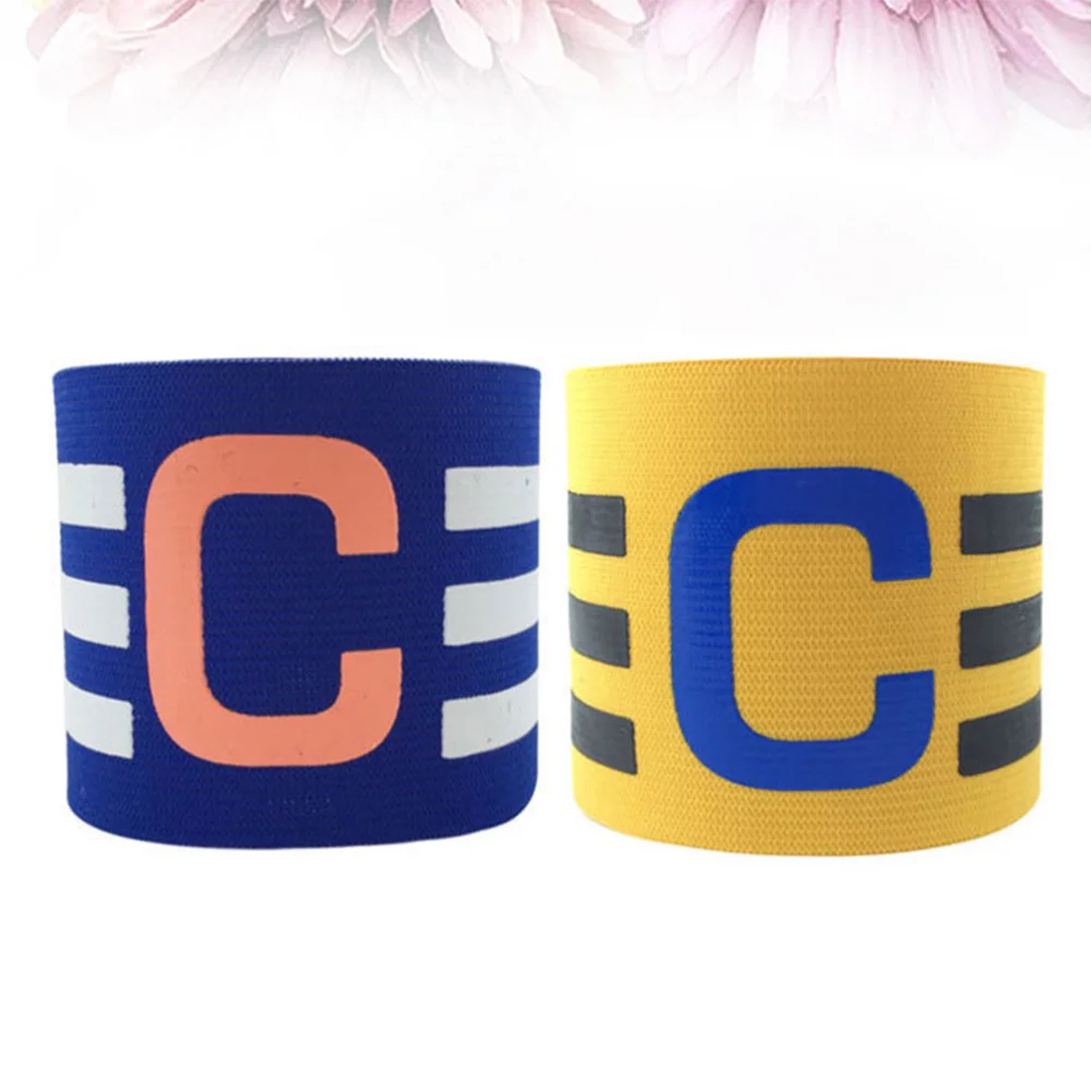 

Football Captain's Armband Simple Colorful Durable Small Football Captain's Armband for Man Or Woman (Blue Yellow)