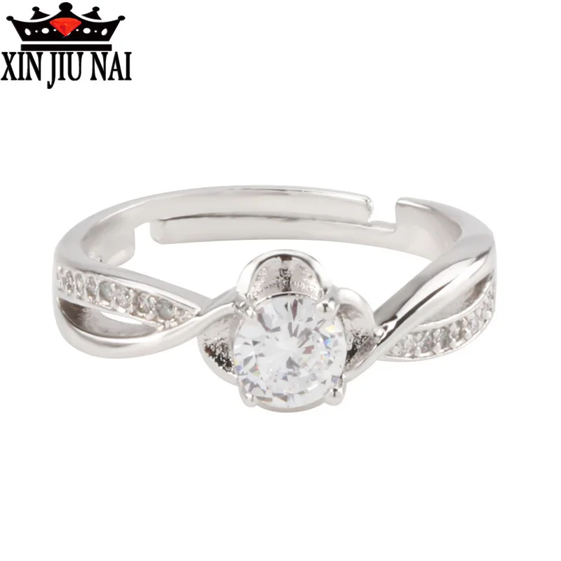 

925 Sterling Silver Cubic Zirconia Rings For Women Wedding Engagement Jewelry Fashion Ring Accessory