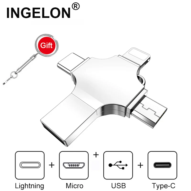 INGELON USB флэш диск для iphone 16 ГБ 32 8 4 Флешка дропшиппинг DIY свадебные подарки гостей usb