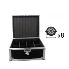 FlightCase with 8pcs F светильник чехол с 4/6/8/10 шт. светодиодный Алюминий сплав светодиодный Par 18x18 Вт RGBWA+ UV светильник ing для диско вечерние бар танцевального зала светильник - Цвет: FlightCase with 8pcs