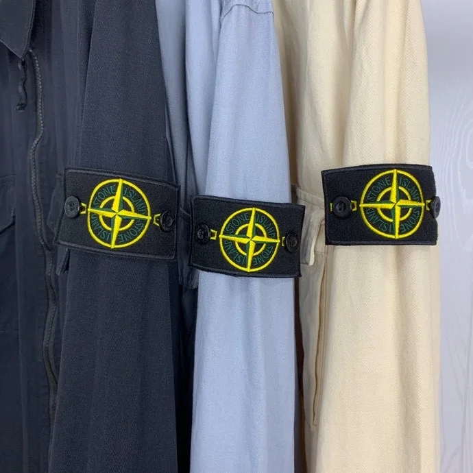 

STONE ISLAND Spring and Autumn New Embroidered Compass Badge Armband INS Zipper Jacket Casual Multi-pocket Thin Jacket for Men A