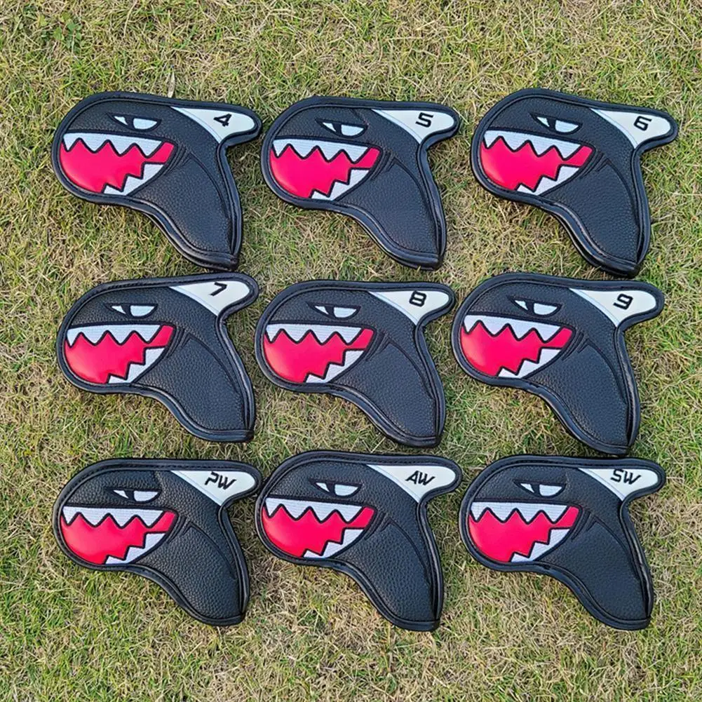 

9 Pcs Golf Club Headcovers Cap Cartoon Cute Lazy Pu Fairway Cap Hybrid Waterproof Durable Protective Vintage Set Cover Z2z8