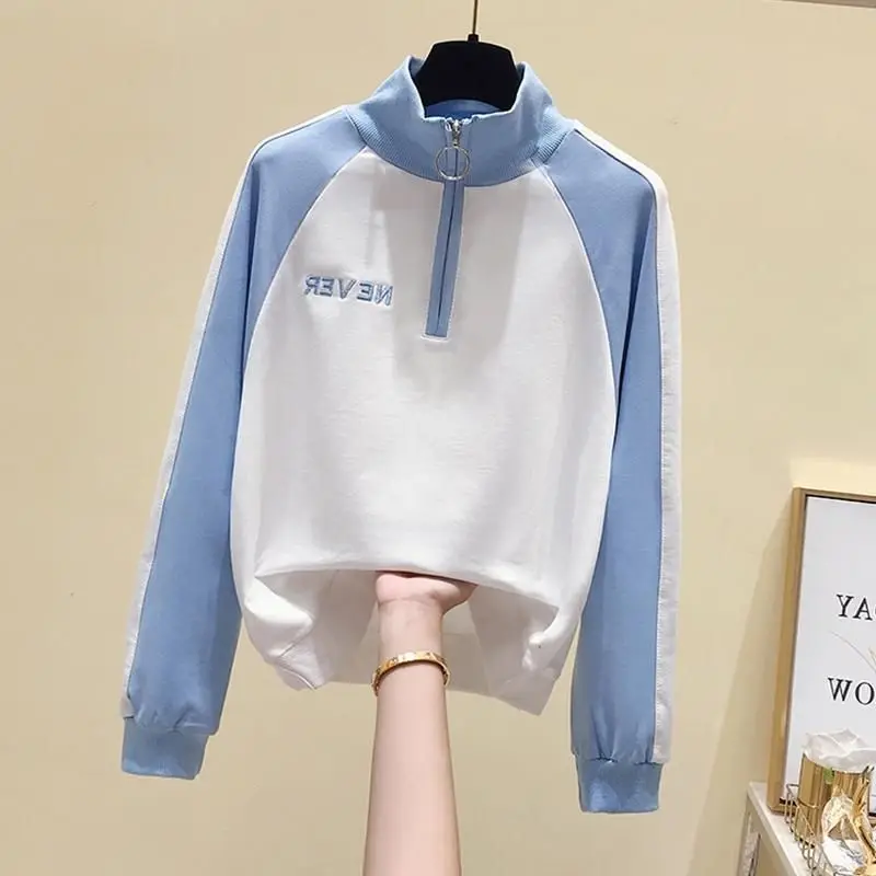 Autumn clothes korean women's sweetshirts Long sleeve Zipper Female sweatshirt Kawaii women Tops black pink Friends streetwear