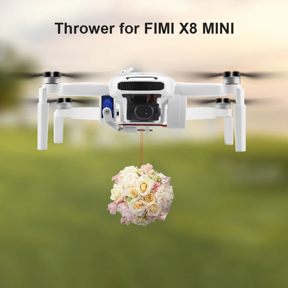 

Airdrop Thrower System for FIMI X8 MINI Drone Fishing Bait Wedding Ring Gift Deliver Throw with Landing Gear Kit Remote Control