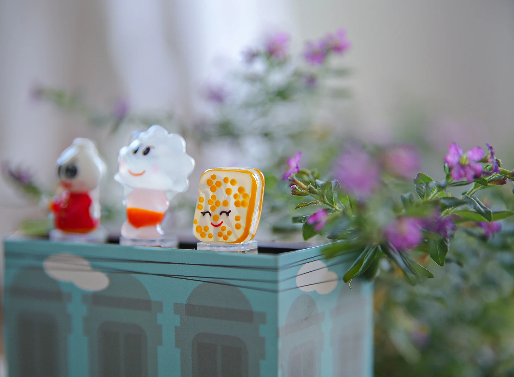 

Customized Seven Hidden Su-Style Steamer Bag Steamed Dumplings Osmanthus Cake Chinese Style Lovely Glass Music Box Music Bell