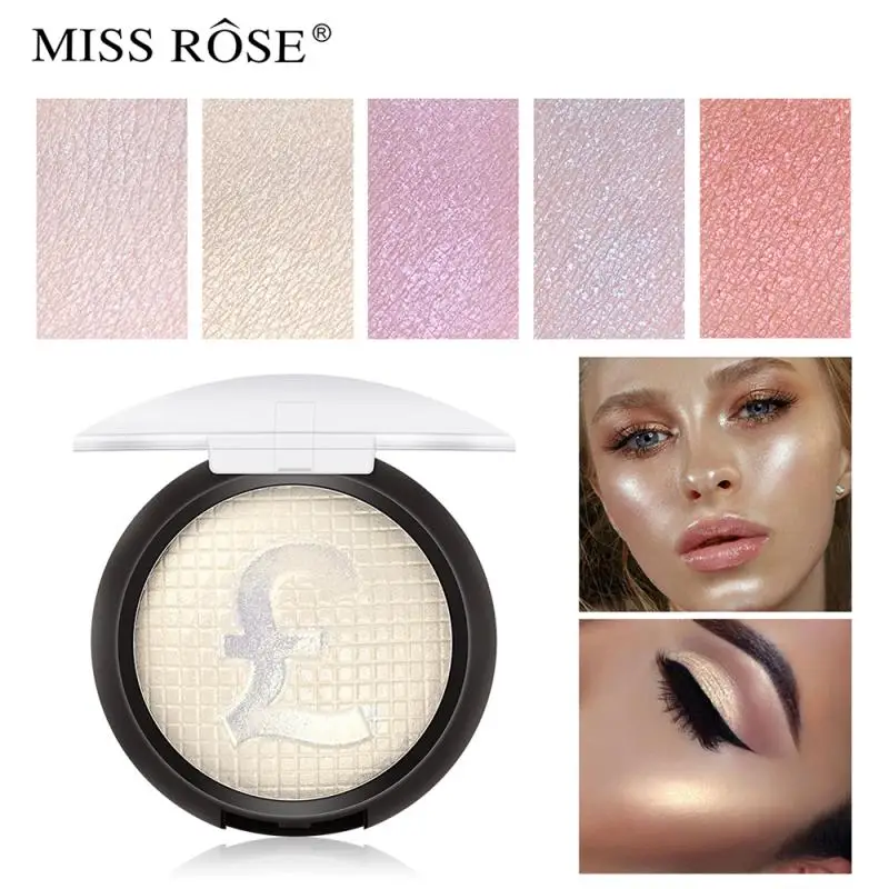 MISS ROSE хайлайтер Мерцающая Палитра для лица макияж блестящая пудра контурная