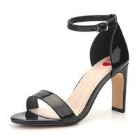 original brand design sandals summer strappy thin heeled office sandals women high heel women buckle shoes factory black whit