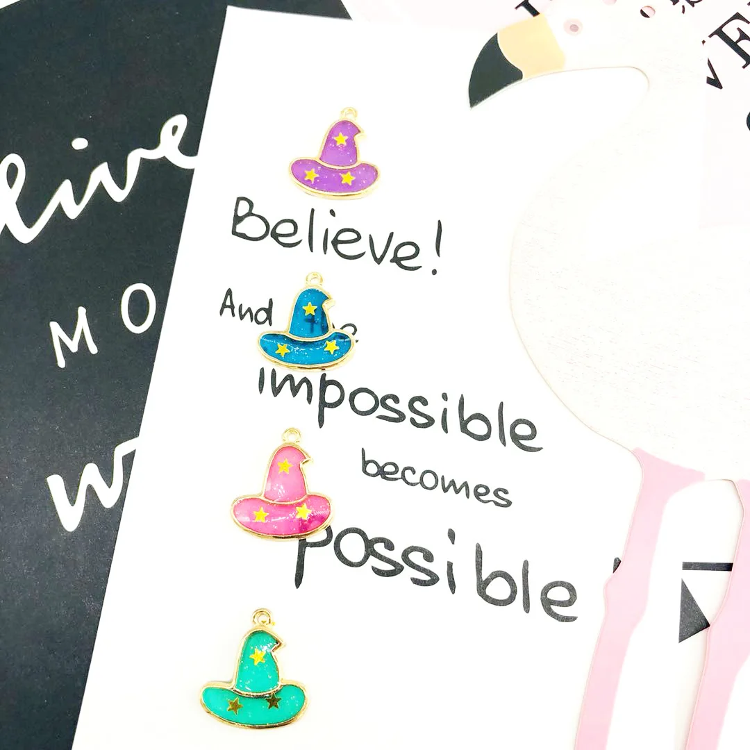 10 шт./лот эмалированная волшебная шляпа волшебник шапочка шармы хэллоуин