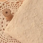 Высококачественная хлопковая ткань светильник-бежевая ткань с полной вышивкой, свежее пасторальное платье, платье, занавеска, материал Ципао