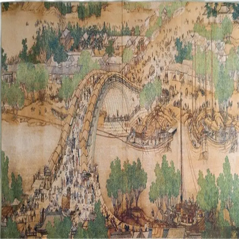 

Thangka (Qingming Риверсайд) гостиная исследование Украшение Вышивка