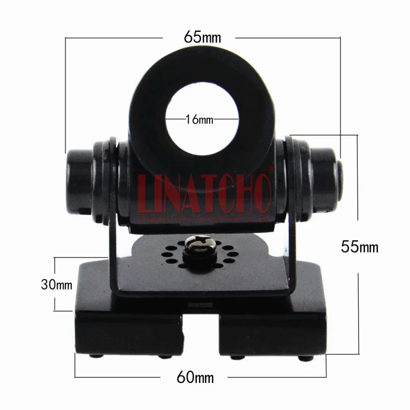 RB-400S Small Black Car Antenna Mount Trunk Lid Hatchback Mount Bracket for Mobile Car Radio Antenna SO239 Connector