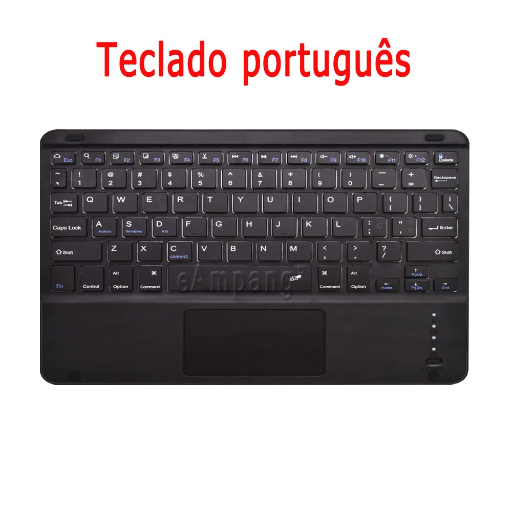 

Touchpad Portuguese Keyboard Case For iPad 9.7 2017 2018 5th 6th Air 2 10.2 7th 8th Air 2019 3rd Pro 10.5 11 2018 2020 1st 2nd